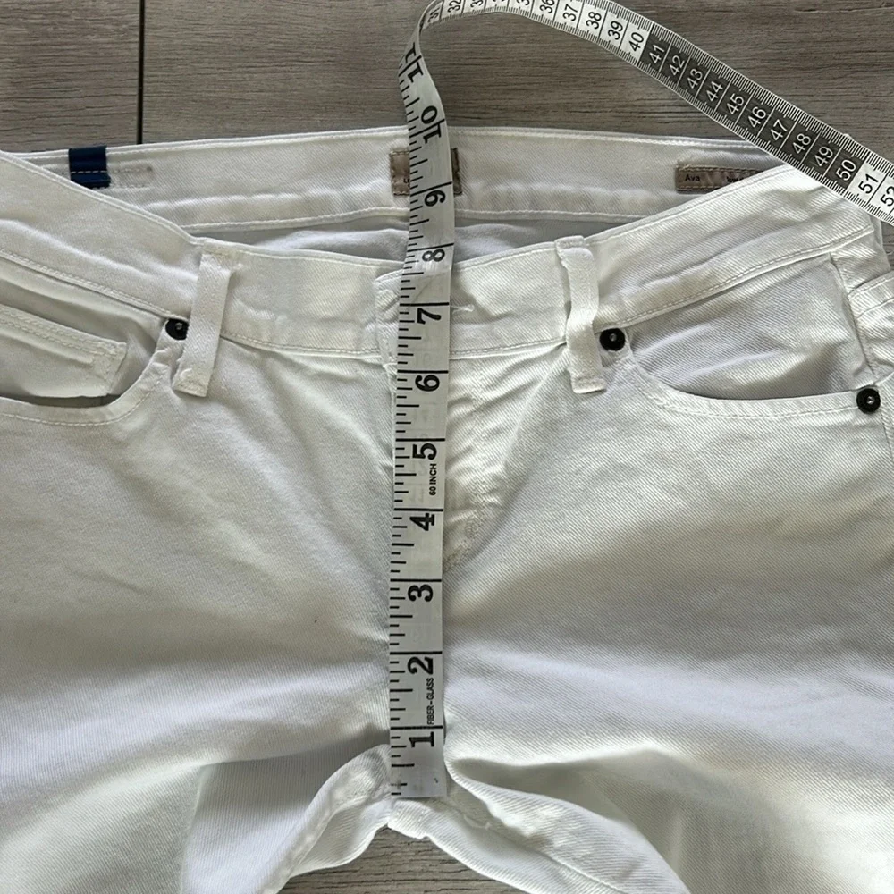 COH Ava low rise straight leg jeans in white size 26 long tall